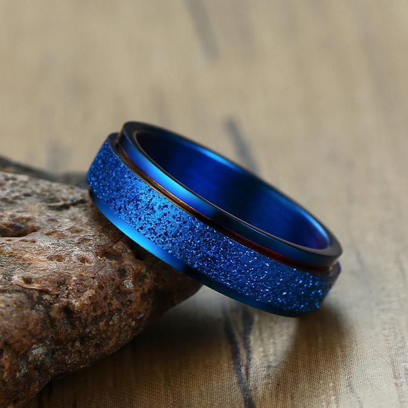 Sandblästrad Roterande Fidget Ring
