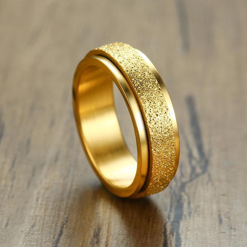 Sandblästrad Roterande Fidget Ring
