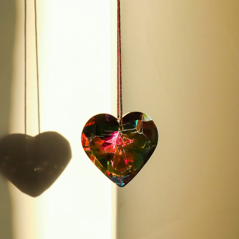 Suncatcher Prism Hantverk hängande hjärta