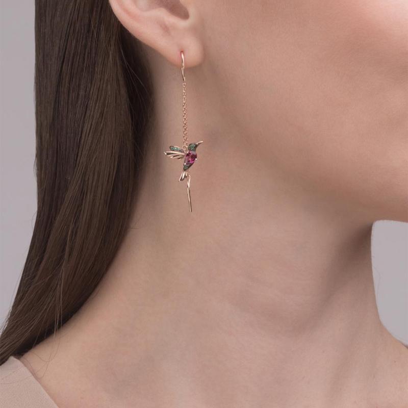 Eleganta hummingbird örhängen för kvinnor