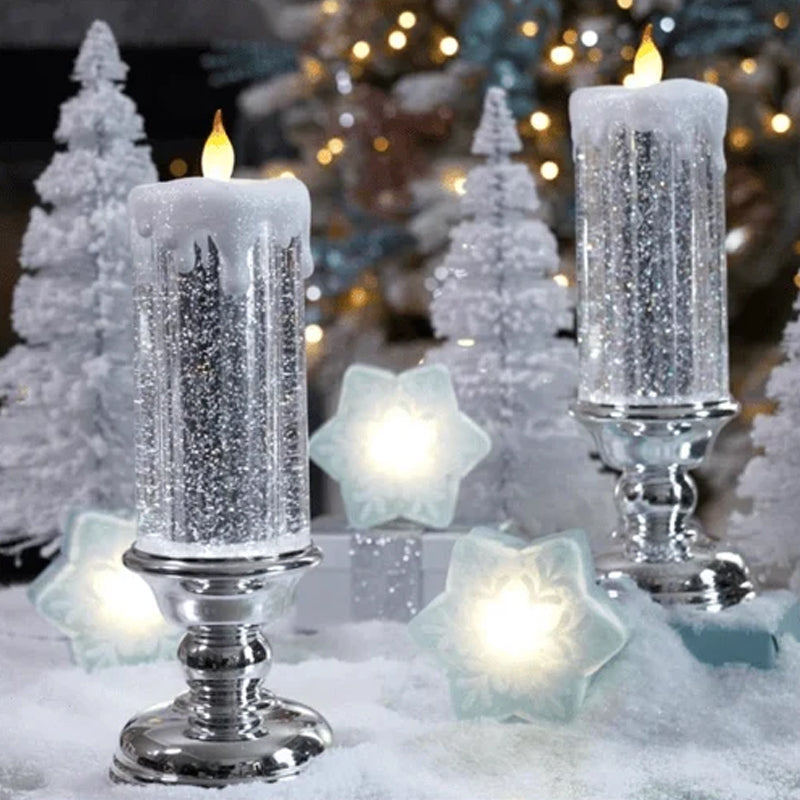 LED Julljus Uppladdningsbara Med Glitter