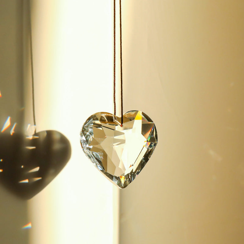 Suncatcher Prism Hantverk hängande hjärta