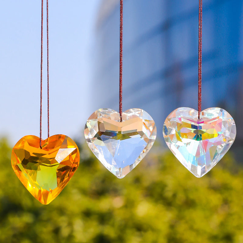 Suncatcher Prism Hantverk hängande hjärta