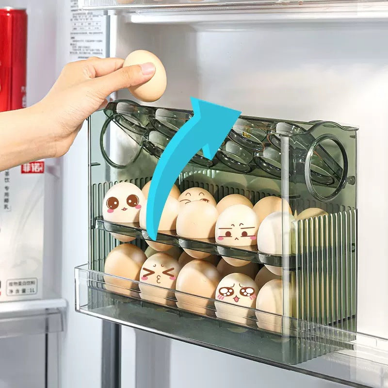 Automatisk Flip Ägg Förvaringsbox