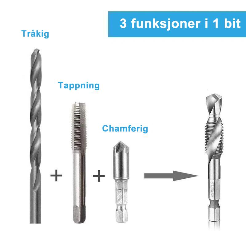 Borrbitssats för plåt  (M3 - M10)