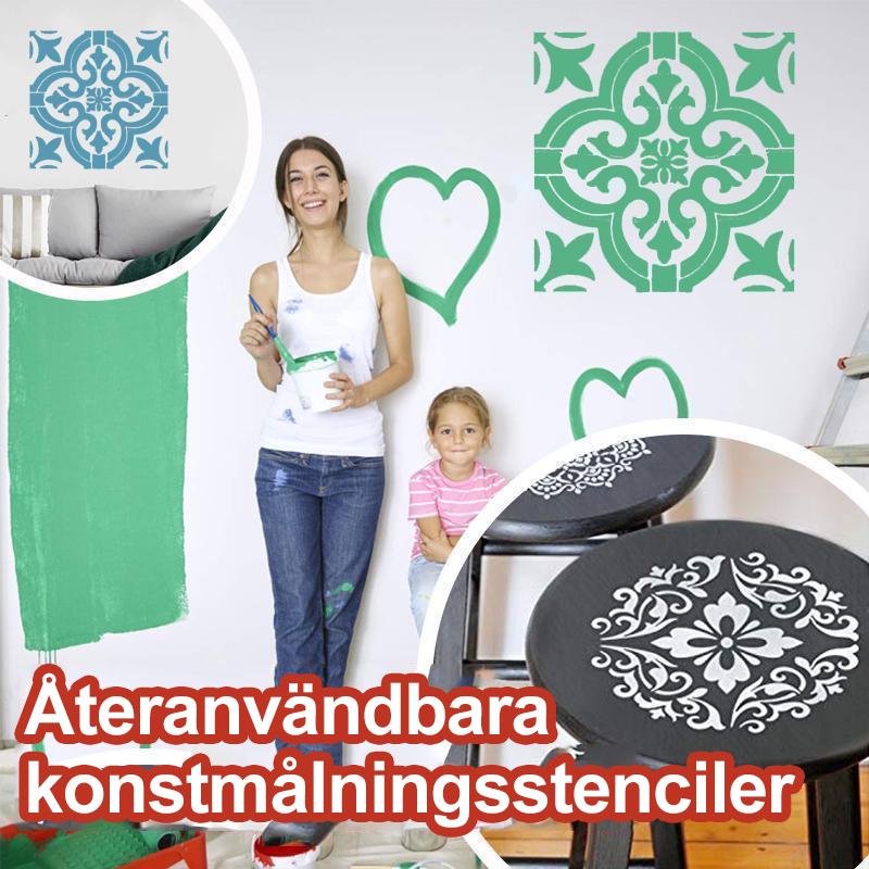 Väggdekoration mallar, 6 st