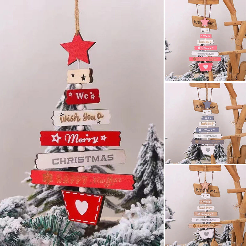 Julgran Trä Hängande Dekoration