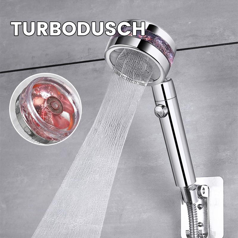 Turbo-flow duschhuvud
