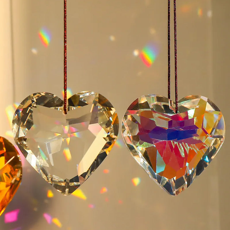 Suncatcher Prism Hantverk hängande hjärta