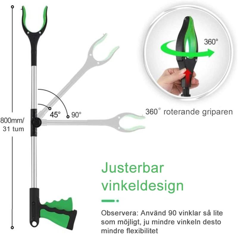 Skräpplockare med justerbart handtag