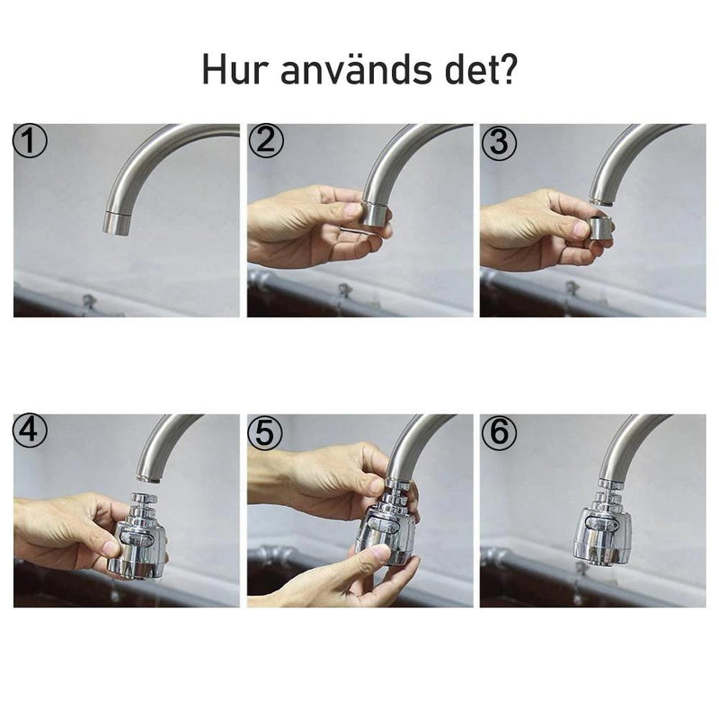 360° Vridbar Vattenbesparande Munstycke för kran