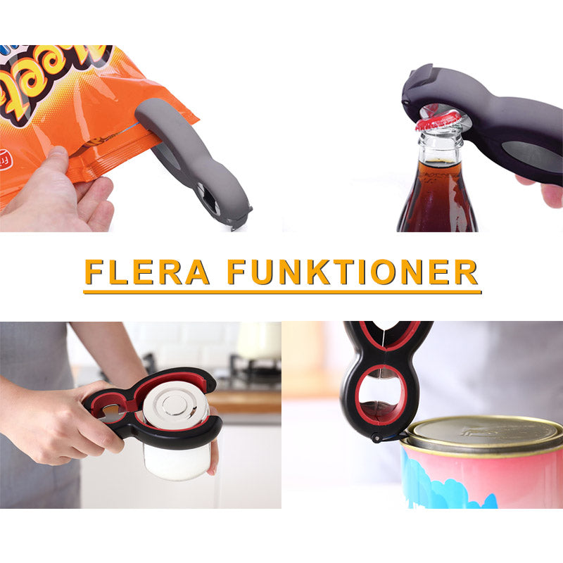 6 i 1 multifunktionell flasköppnare