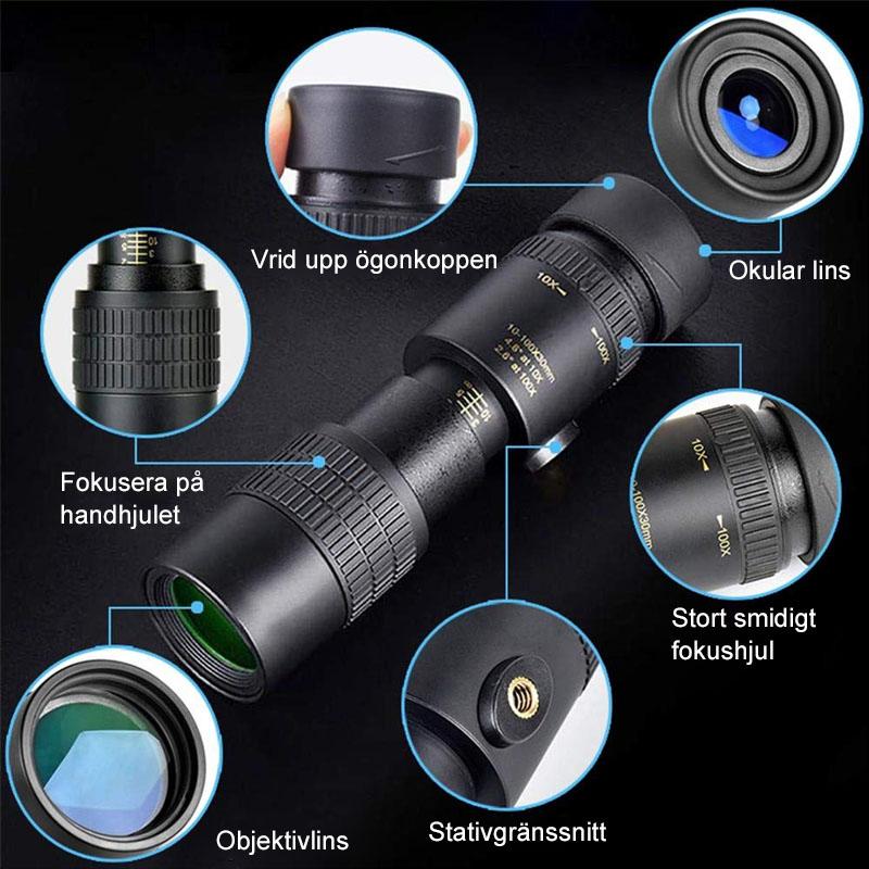 4K Super-telezoom monokulärt teleskop