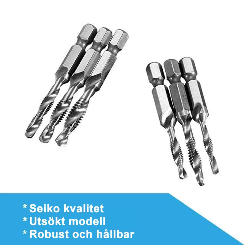 Borrbitssats för plåt  (M3 - M10)