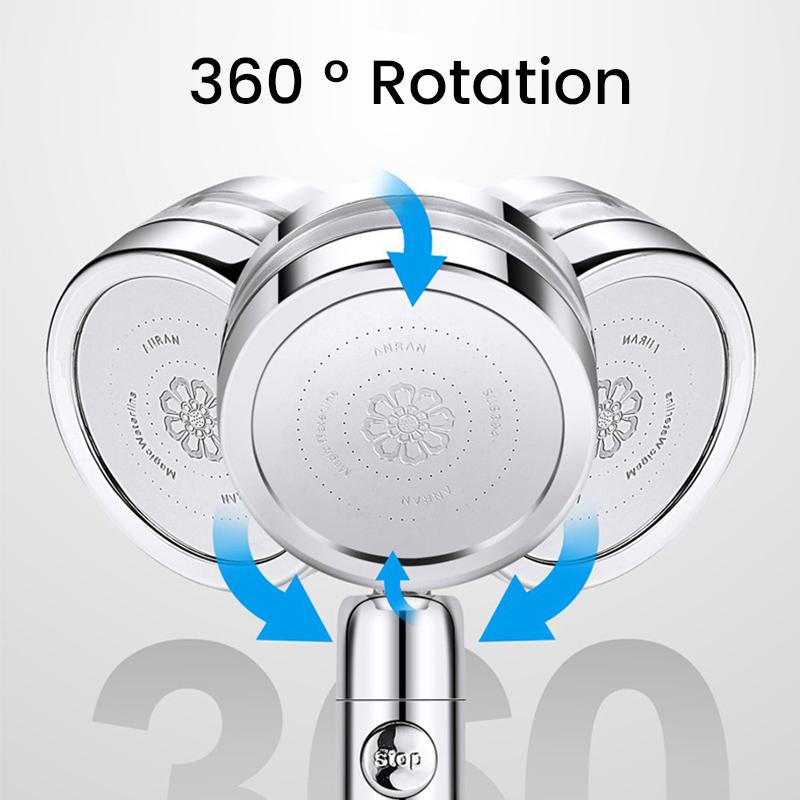 Turbo-flow duschhuvud