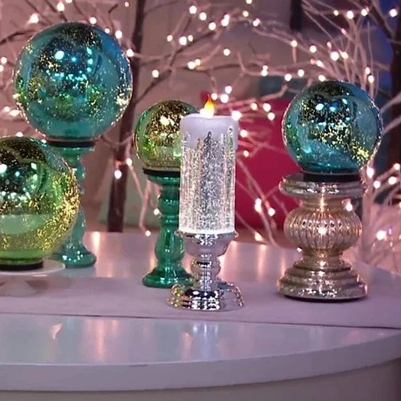 LED Julljus Uppladdningsbara Med Glitter