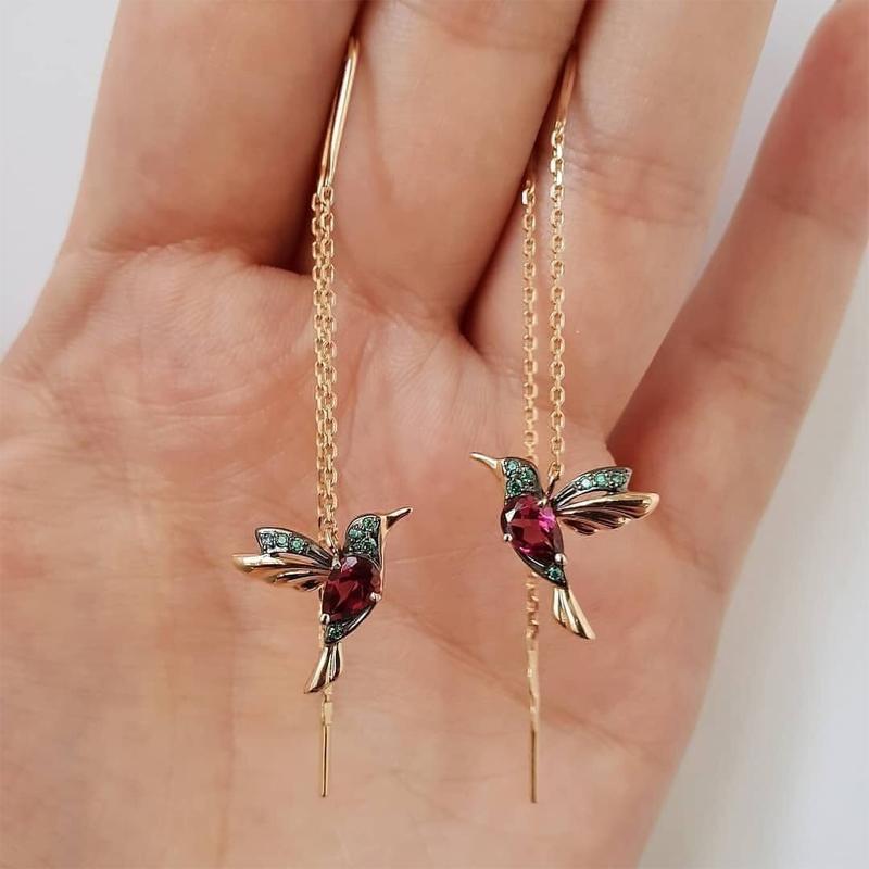 Eleganta hummingbird örhängen för kvinnor