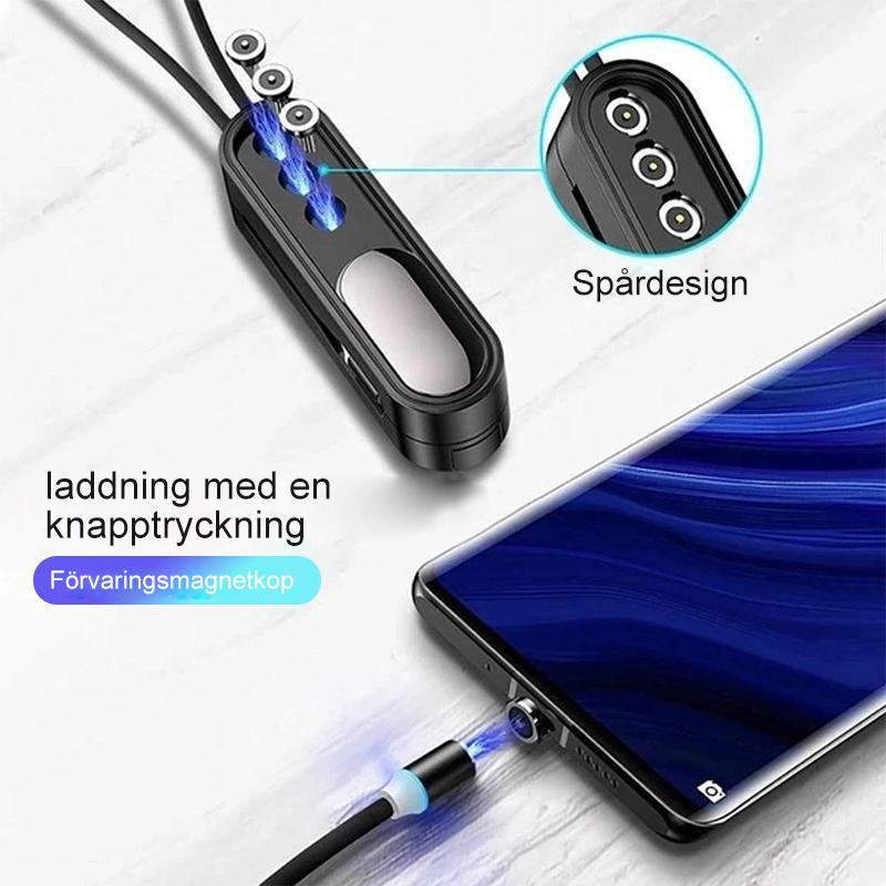 3-i-1 magnetisk bärbar laddningskabel