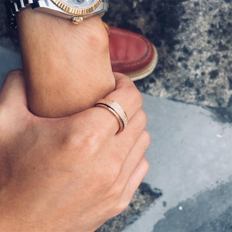 Sandblästrad Roterande Fidget Ring