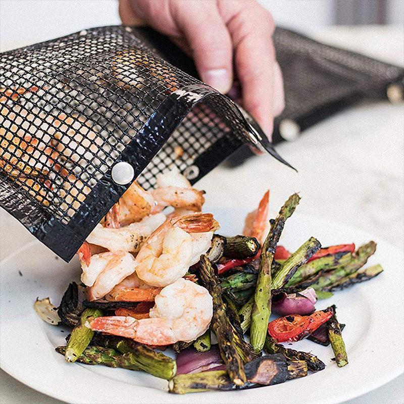 Återanvändbara klibbfria BBQ mesh grill påsar