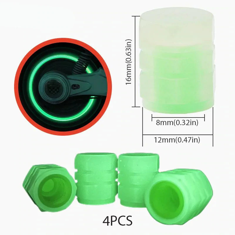 Universell fluorescerande däckventilkåpor