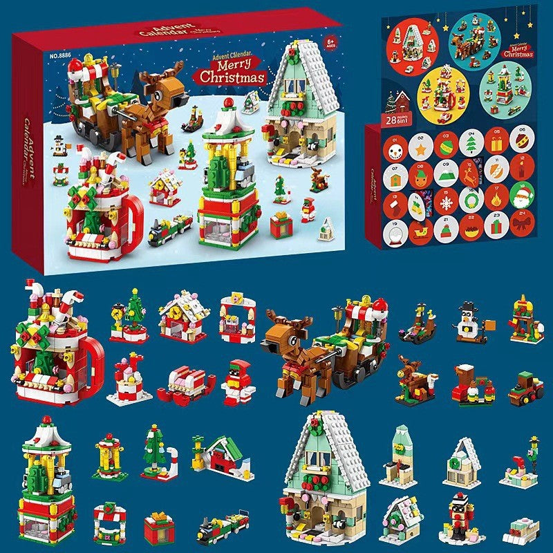 Juladventskalender överraskning byggklossats